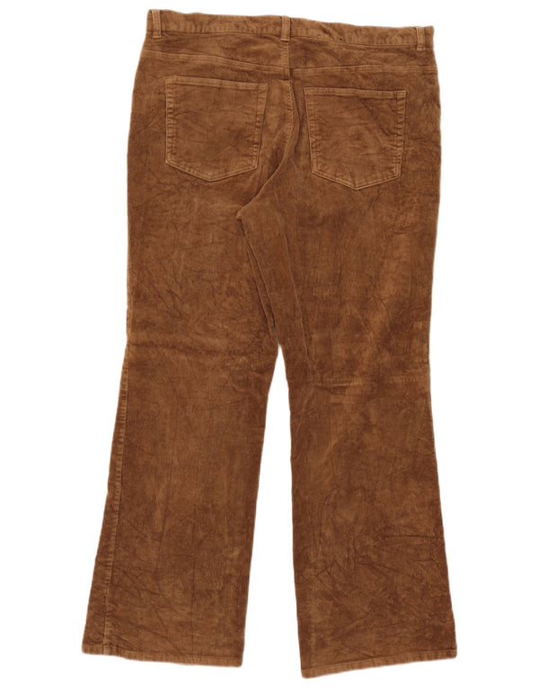 Pantaloni da donna in velluto a coste bootcut Chaps US 16 2XL W36 L30 Cotone beige