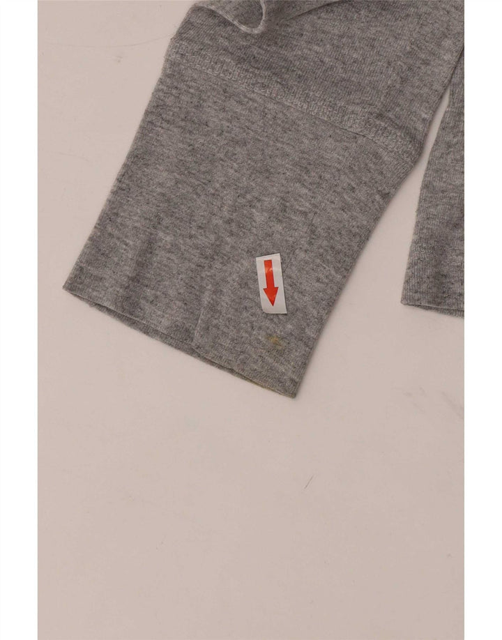 Top Adidas da donna a manica lunga UK 10 piccolo in cotone grigio