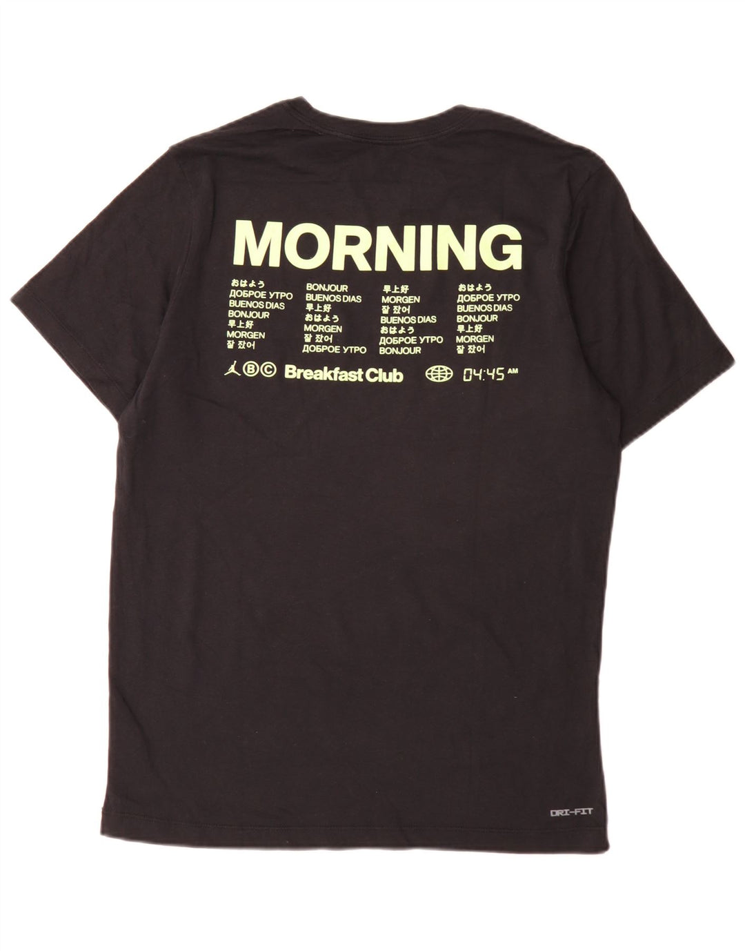 T-shirt grafica regolare da uomo Jordan, top in cotone nero medio, sportivo