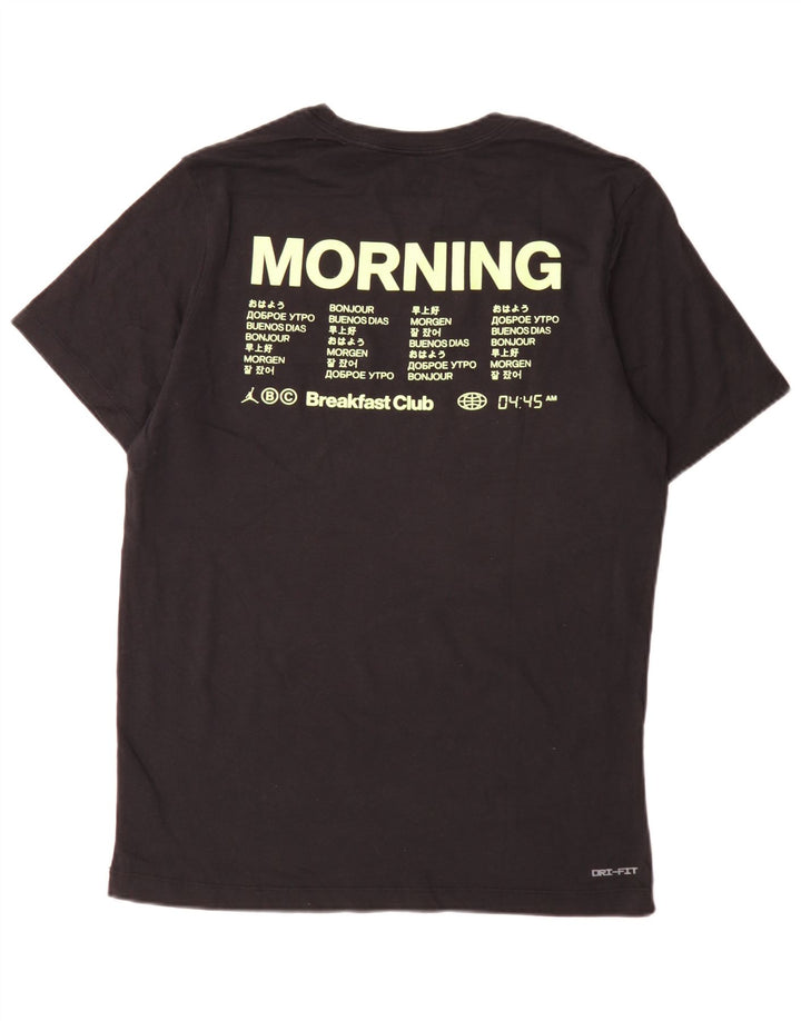 T-shirt grafica regolare da uomo Jordan, top in cotone nero medio, sportivo