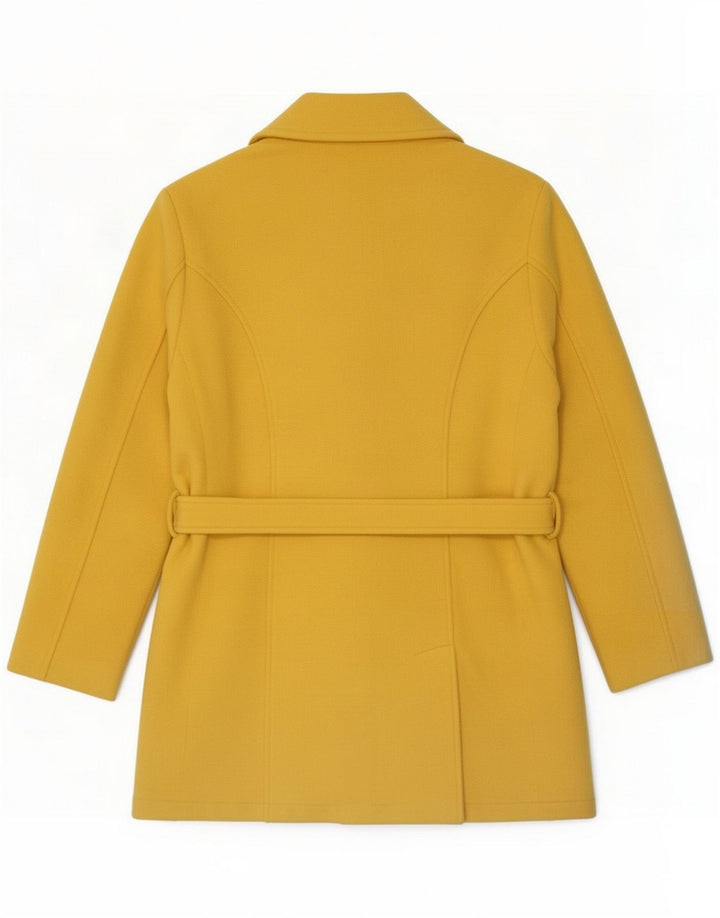 Mona Lisa Cappotto da marinaio da donna UK 12 Medio Giallo Lana