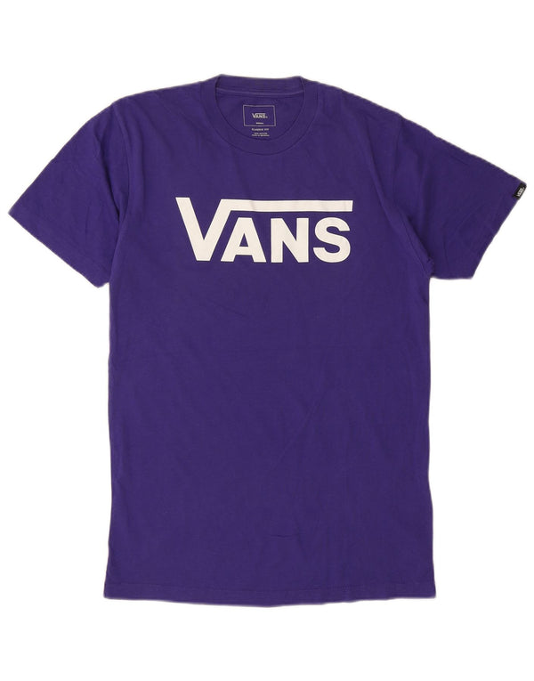 Vans Mens Classic Fit Graphic T-Shirt Top Small Purple Cotton