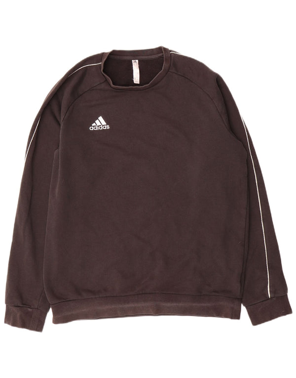 Felpa Adidas Uomo Maglione Grande Cotone Nero