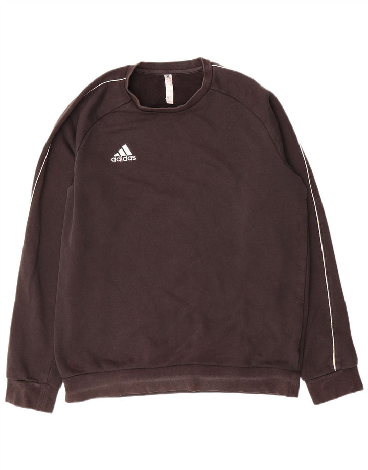 Felpa Adidas Uomo Maglione Grande Cotone Nero