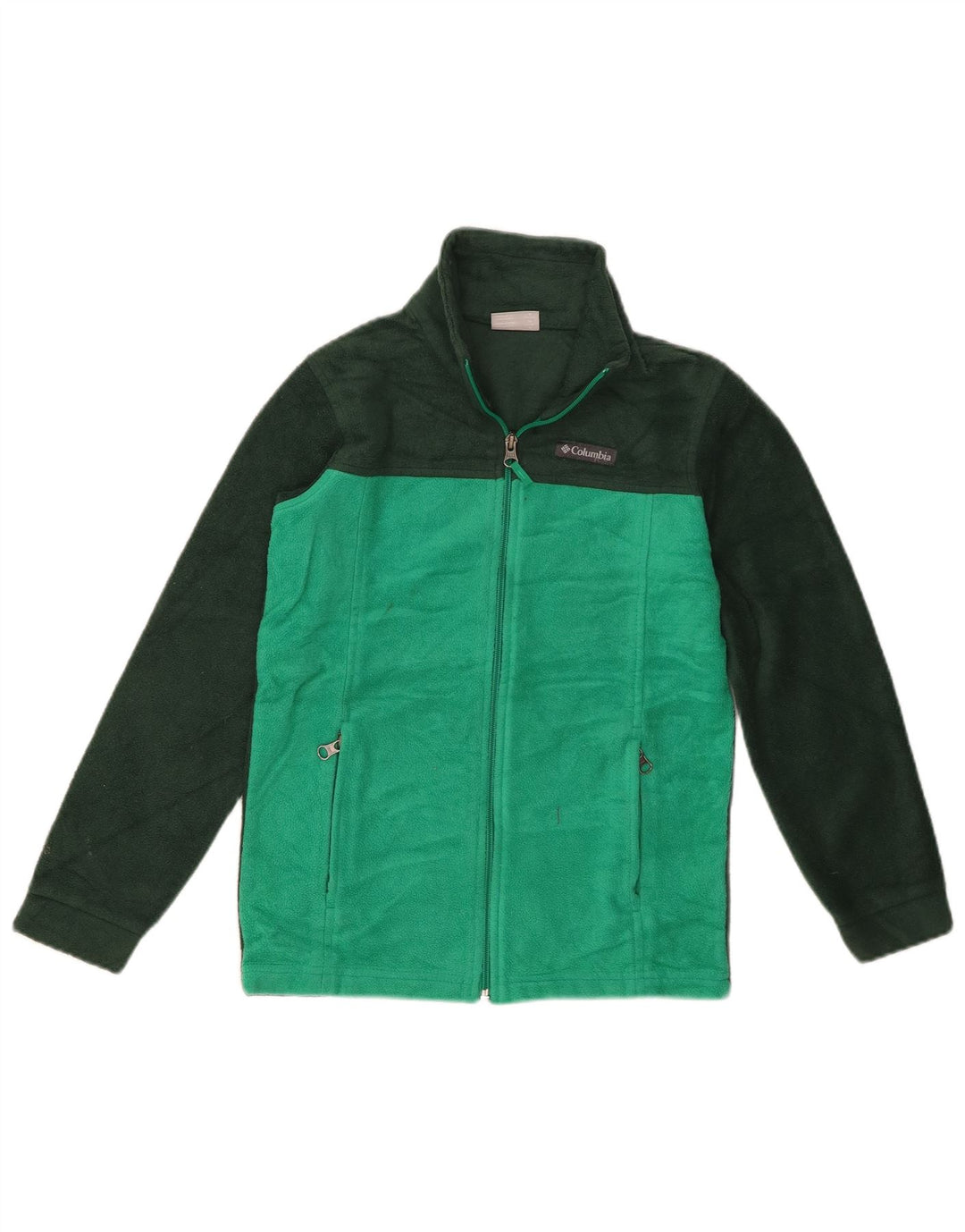 Giacca in pile Columbia per ragazze 10-11 anni Poliestere color block verde medio
