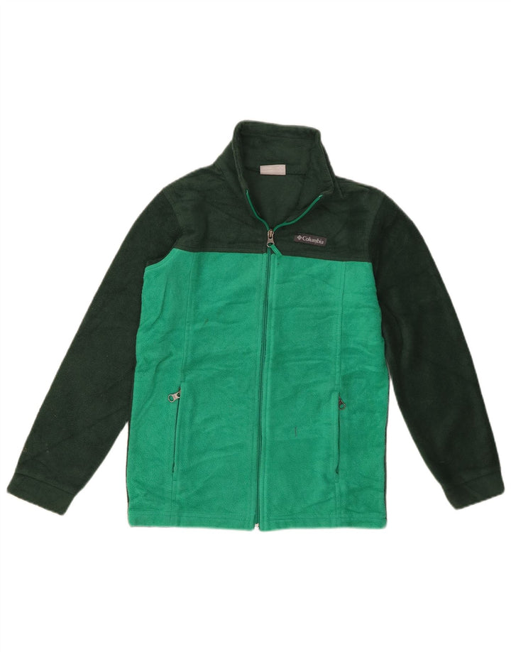 Giacca in pile Columbia per ragazze 10-11 anni Poliestere color block verde medio