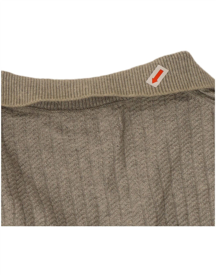 MASSIMO DUTTI Maglione da uomo con collo alto in cotone grigio medio