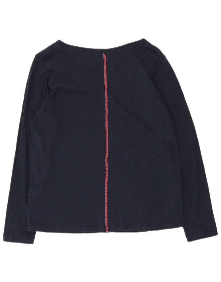 Top da donna a maniche lunghe White Stuff UK 12 cotone medio blu navy