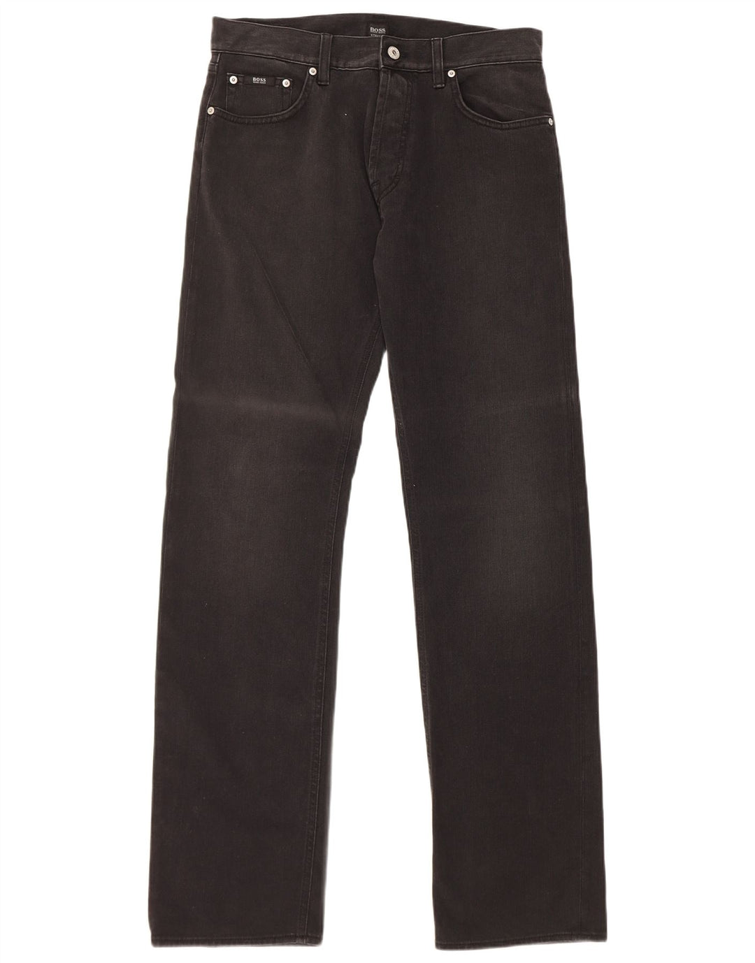 Jeans dritti da uomo Hugo Boss W32 L34 cotone nero