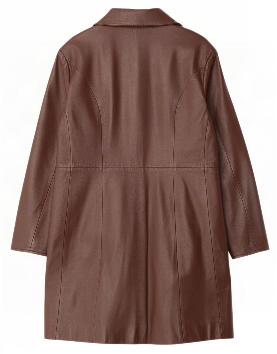 Cappotto in pelle vintage da donna IT 48 XL Marrone