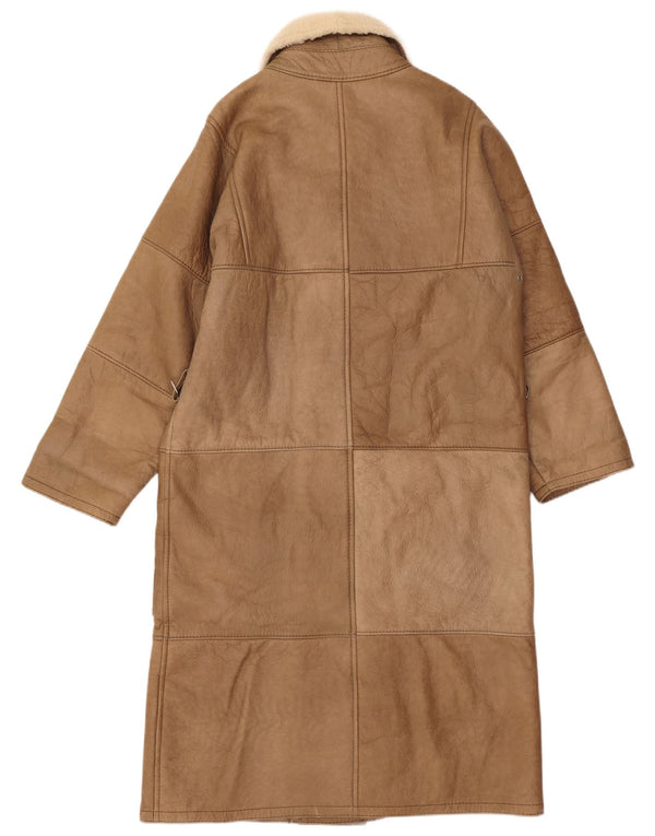 LORINGHOVEN Cappotto in shearling da uomo UK 36 Piccola pelle di agnello beige