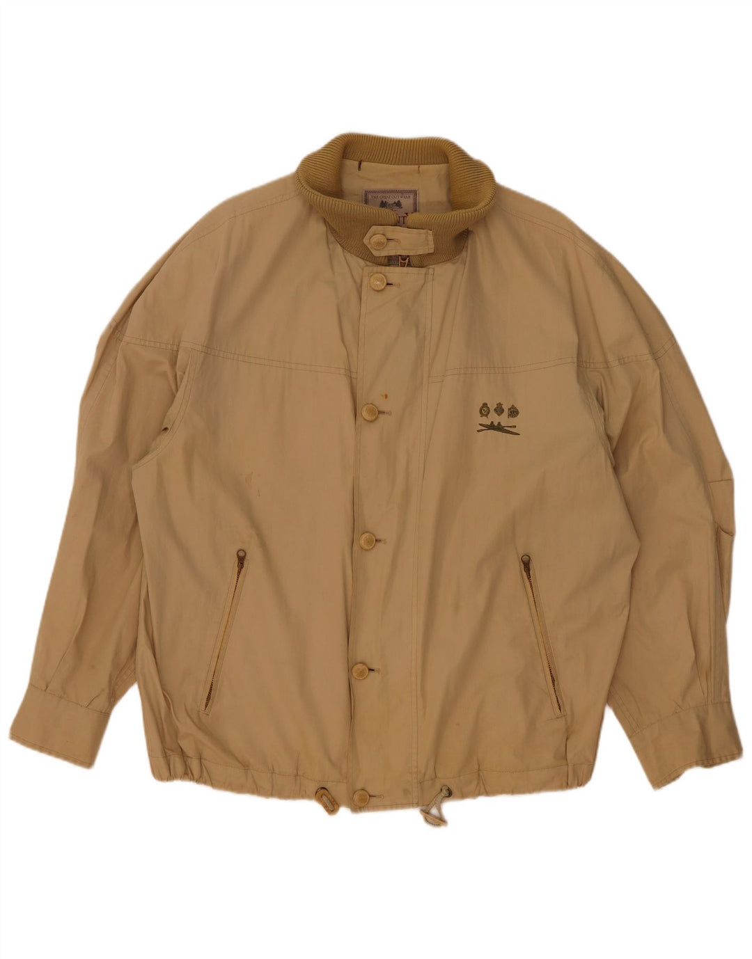 Giubbotto bomber da uomo Seventy UK 38 Cotone beige medio