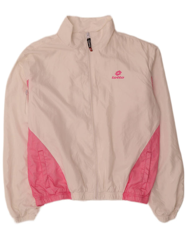 Giacca da tuta da donna Lotto UK 16 Large Poliestere color block bianco