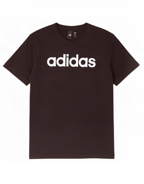 T-shirt grafica da uomo Adidas Top grande in cotone nero