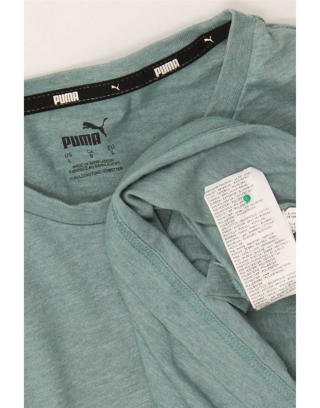Puma T-shirt grafica da uomo Top grande in poliestere chiazzato verde