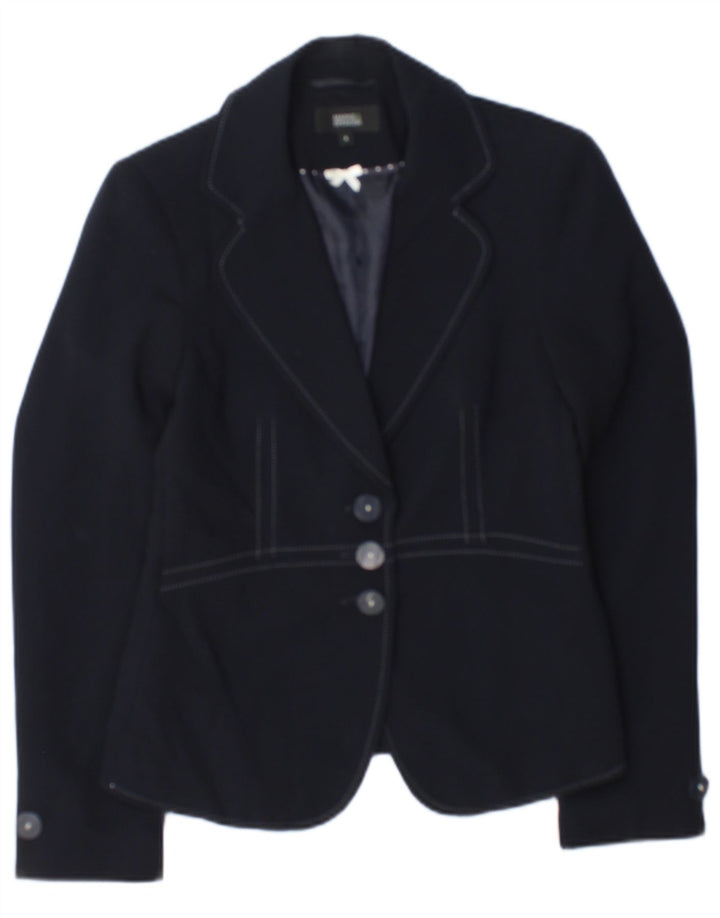 Giacca blazer a 3 bottoni Marks & Spencer da donna UK 8 piccola blu navy