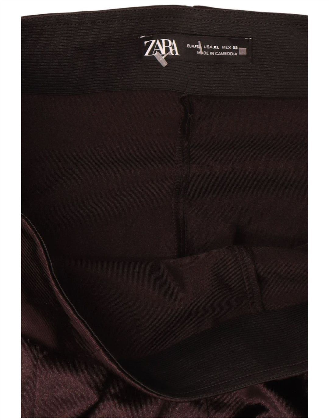 Leggings svasati da donna Zara UK 18 XL poliestere marrone