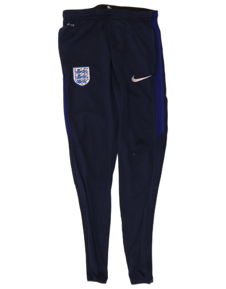 Pantaloni da tuta Nike da uomo Inghilterra Small in poliestere color block blu navy