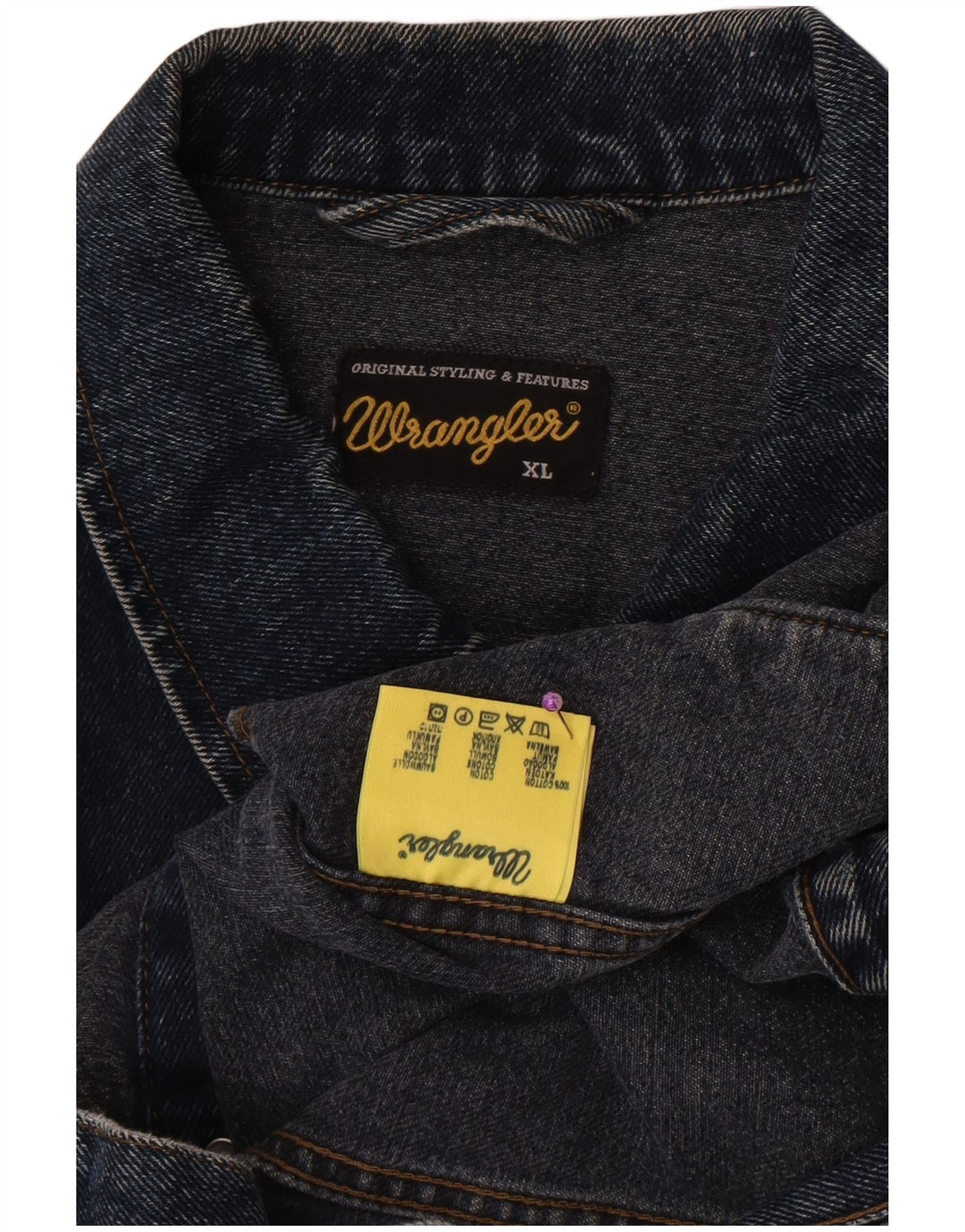 Giacca di jeans da uomo Wrangler UK 42 XL cotone blu