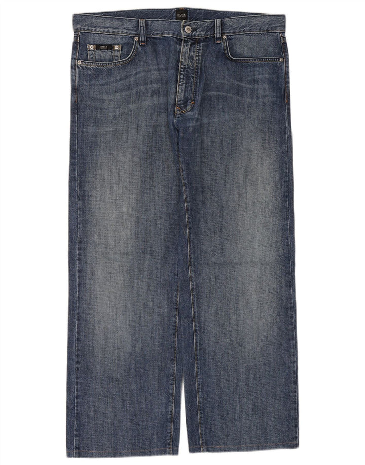 Jeans larghi da uomo Hugo Boss W38 L30 cotone blu