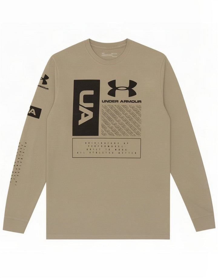 Under Armour Maglietta grafica da uomo a maniche lunghe Small Grey