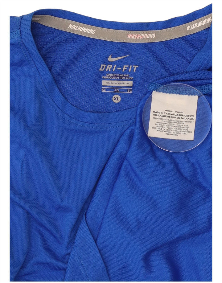 T-shirt Nike Dri Fit da donna Top UK 18 XL blu poliestere
