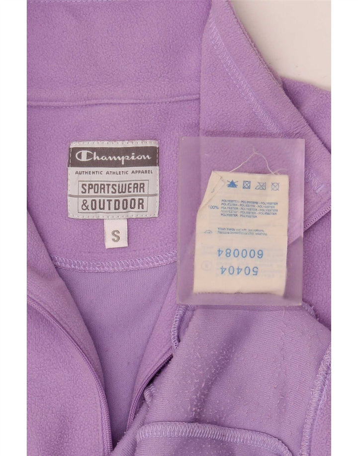Maglione in pile da donna con collo e zip Champion UK 10 piccolo poliestere viola