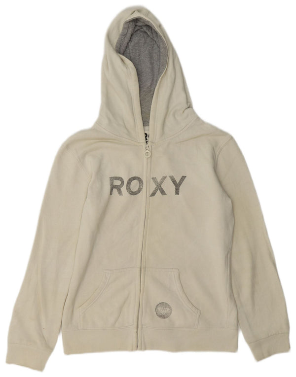 Maglione con cappuccio grafico per ragazze Roxy 15-16 anni bianco sporco