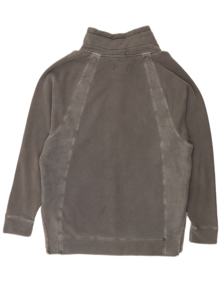 Felpa Jordan da uomo con zip e collo, in cotone grigio medio
