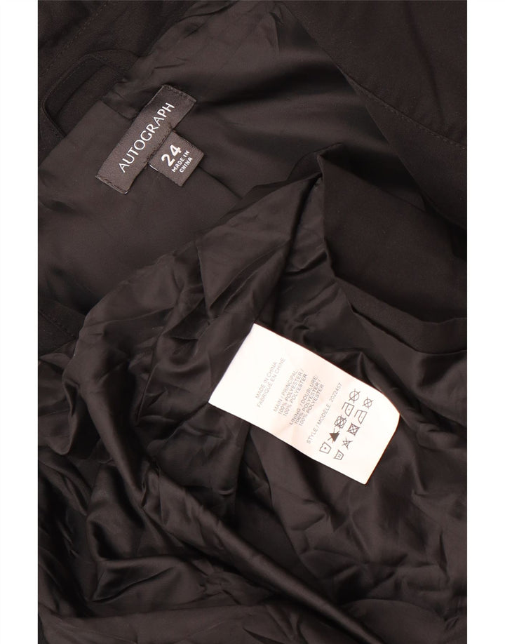 Trench autografato da donna Marks & Spencer UK 24 4XL poliestere nero