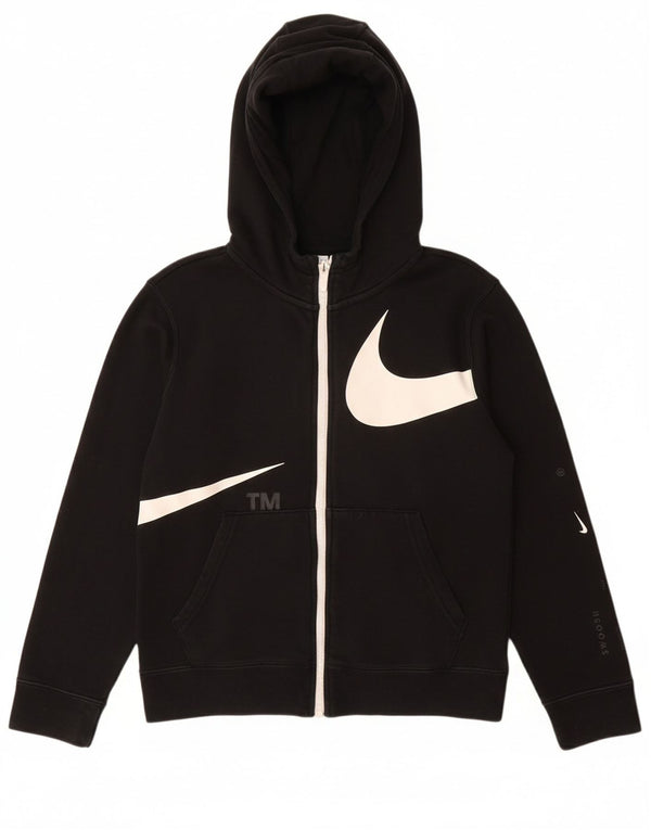 Maglione con cappuccio e zip grafica NIKE da bambino 10-11 anni medio nero