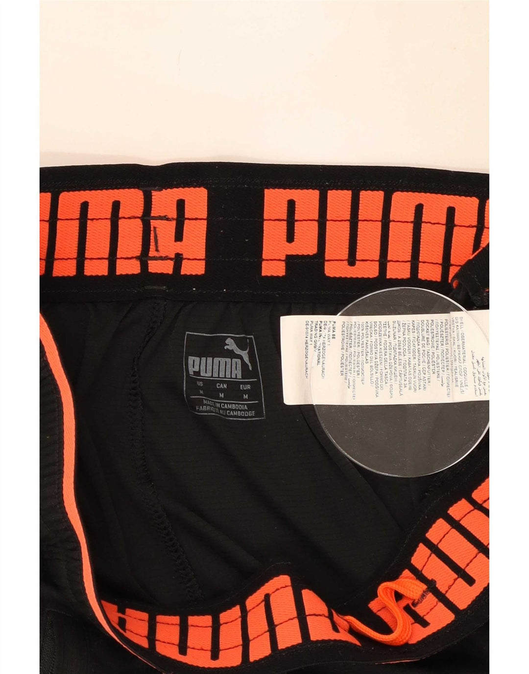 Pantaloncini sportivi grafici da uomo Puma Medium Nero Poliestere