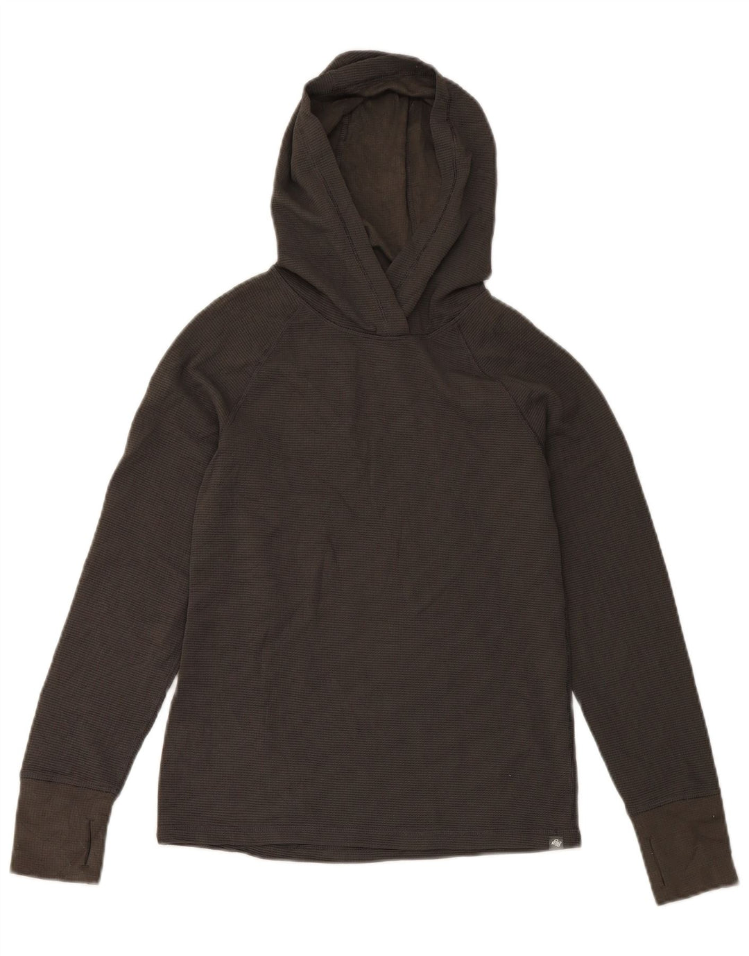 Eddie Bauer Maglia con cappuccio da donna a maniche lunghe UK 6 XS Poliestere grigio
