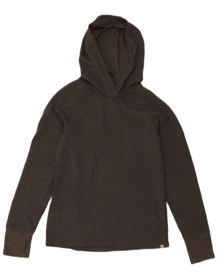 Eddie Bauer Maglia con cappuccio da donna a maniche lunghe UK 6 XS Poliestere grigio