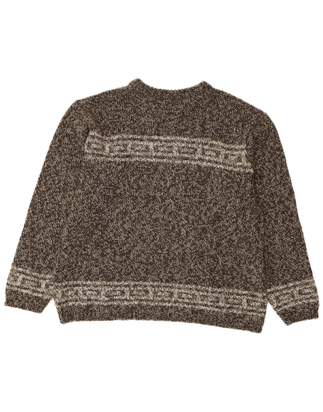 Maglione maglione girocollo da donna Levi's UK 14 Marrone medio Fair Isle