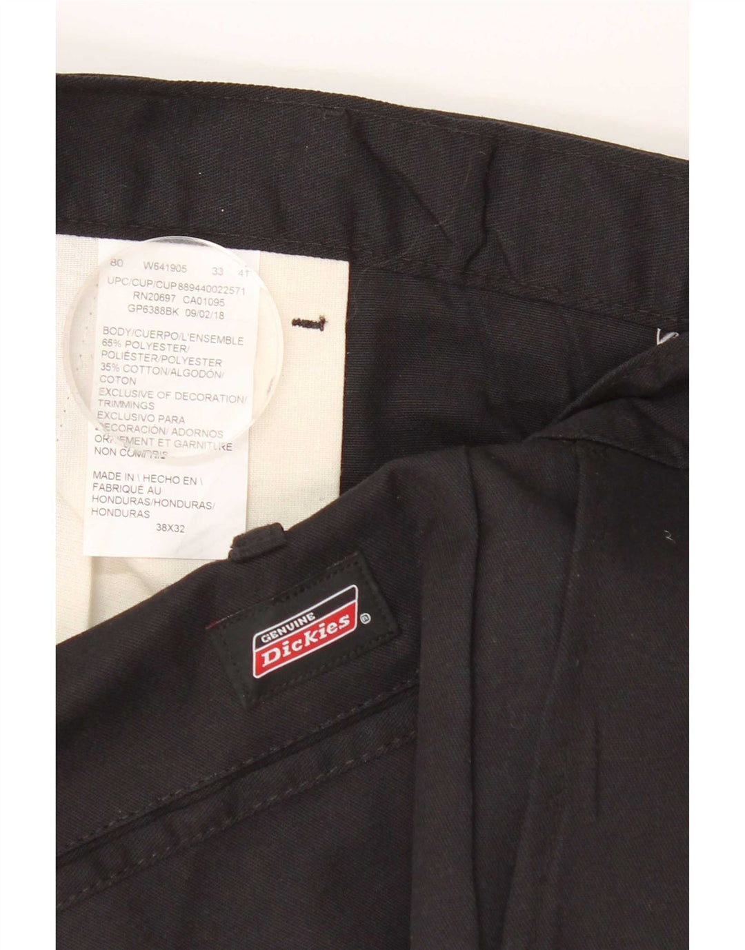 Pantaloni Chino Dritti da Uomo Dickies W38 L32 Nero Poliestere