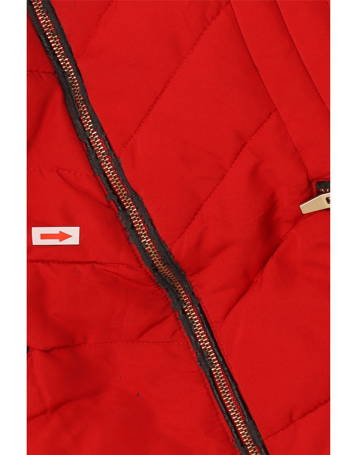 Giacca imbottita con cappuccio da donna Zara UK 6 XS poliestere rosso
