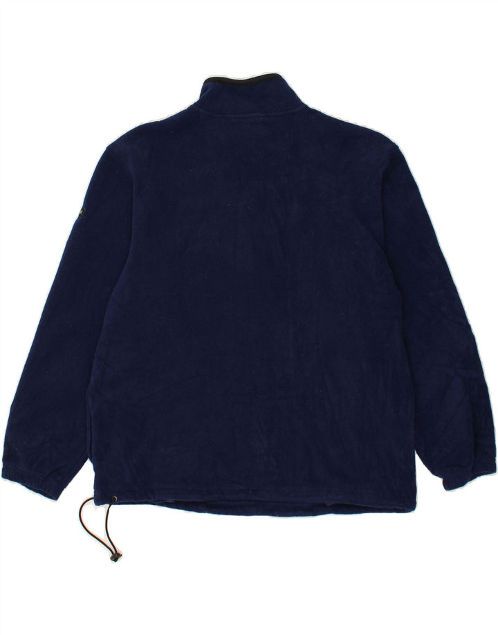 IZOD Mens Zip Neck Fleece Jumper Large Navy Blue Polyester Vintage Izod and Second-Hand Izod from Messina Hembry 
