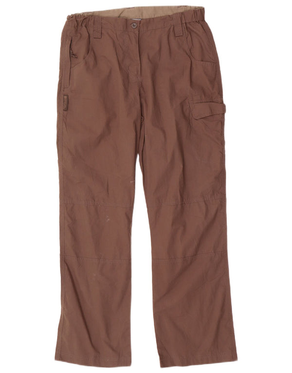 Pantaloni cargo dritti da donna Mountain Warehouse UK 10 Small W30 L29 Marrone