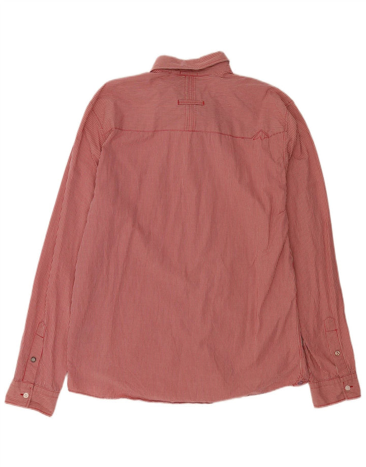 Camicia da uomo Quiksilver XL in cotone a quadretti rossi