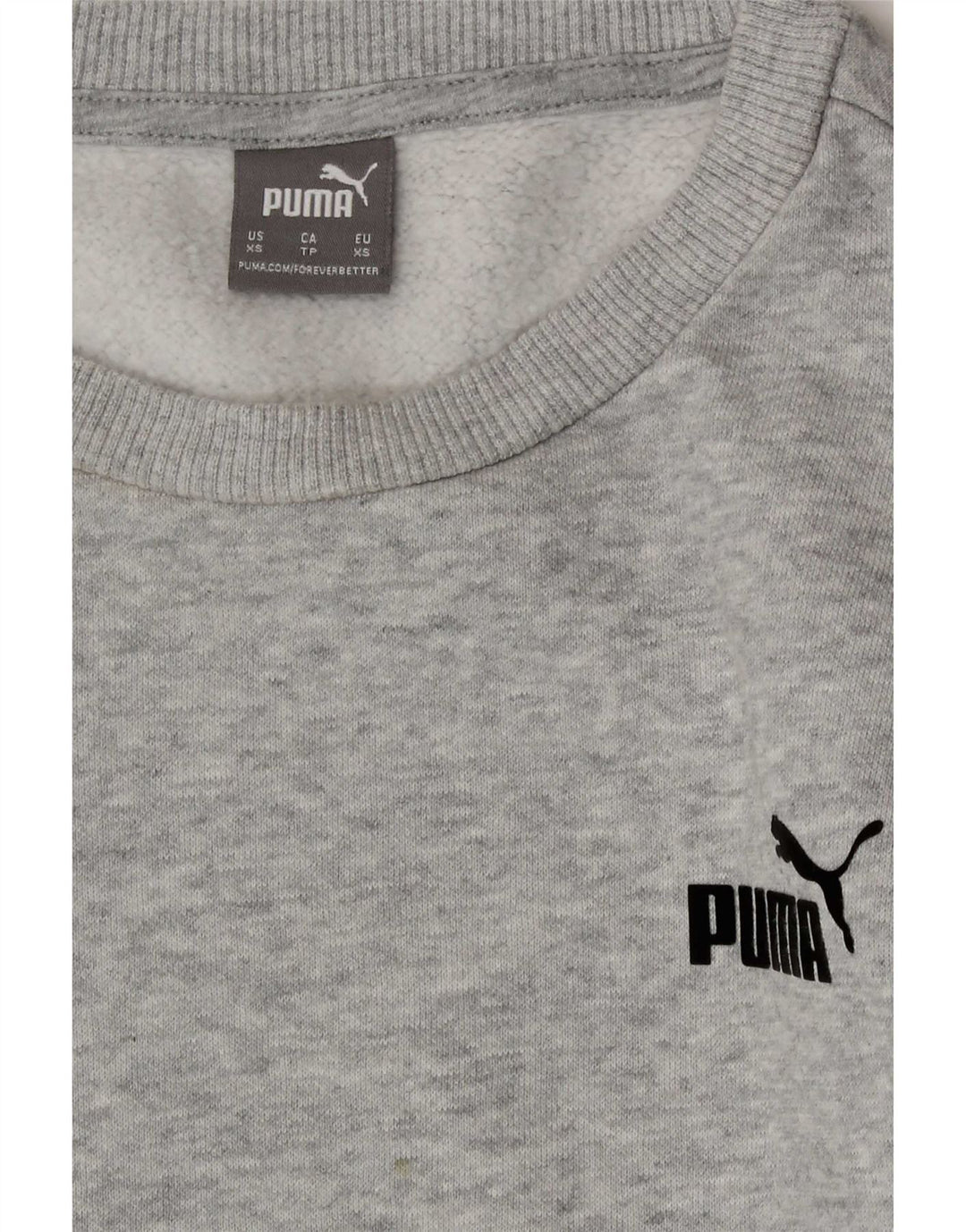 Felpa corta oversize da donna Puma UK 6 XS grigio chiazzato