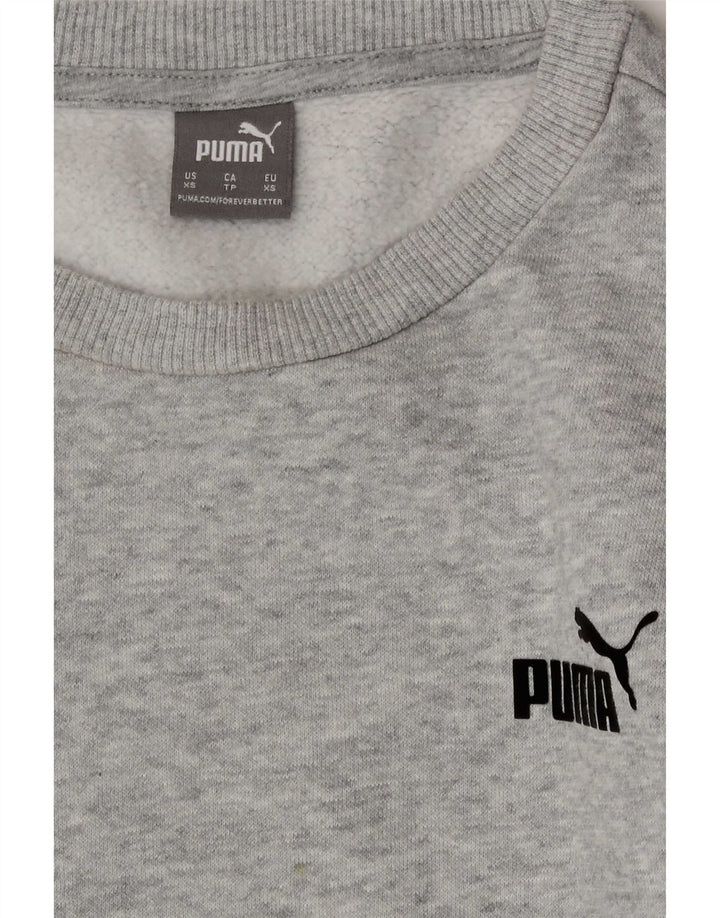 Felpa corta oversize da donna Puma UK 6 XS grigio chiazzato