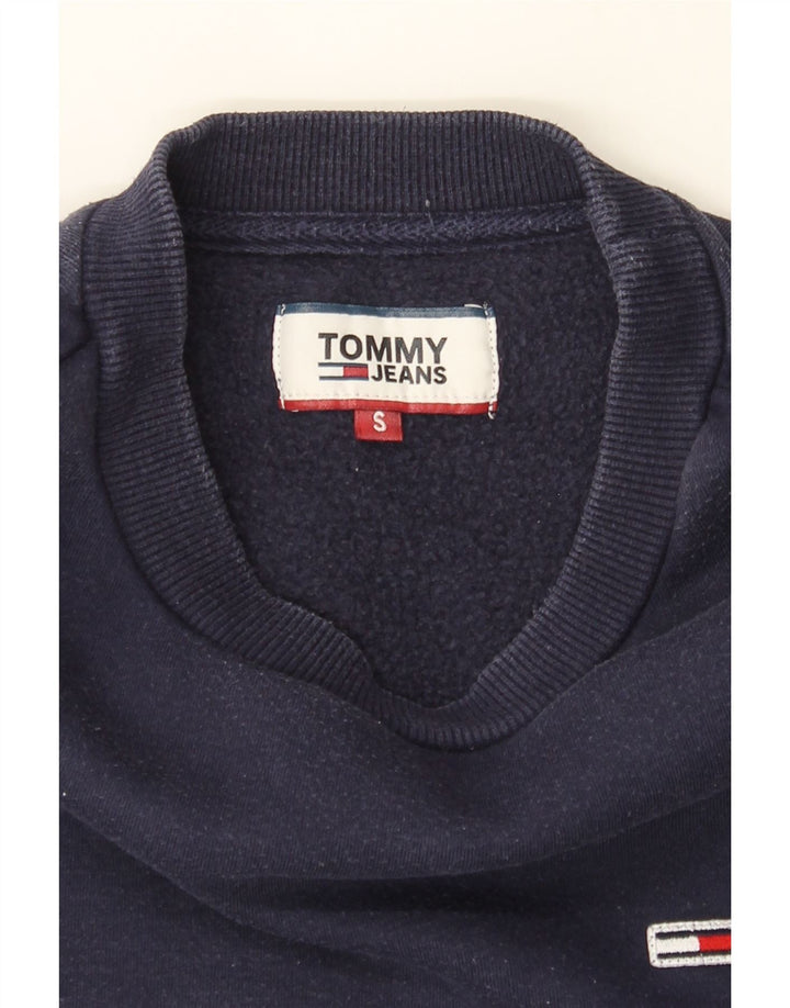 TOMMY HILFIGER Mens Sweatshirt Jumper Small Navy Blue Vintage Tommy Hilfiger and Second-Hand Tommy Hilfiger from Messina Hembry 
