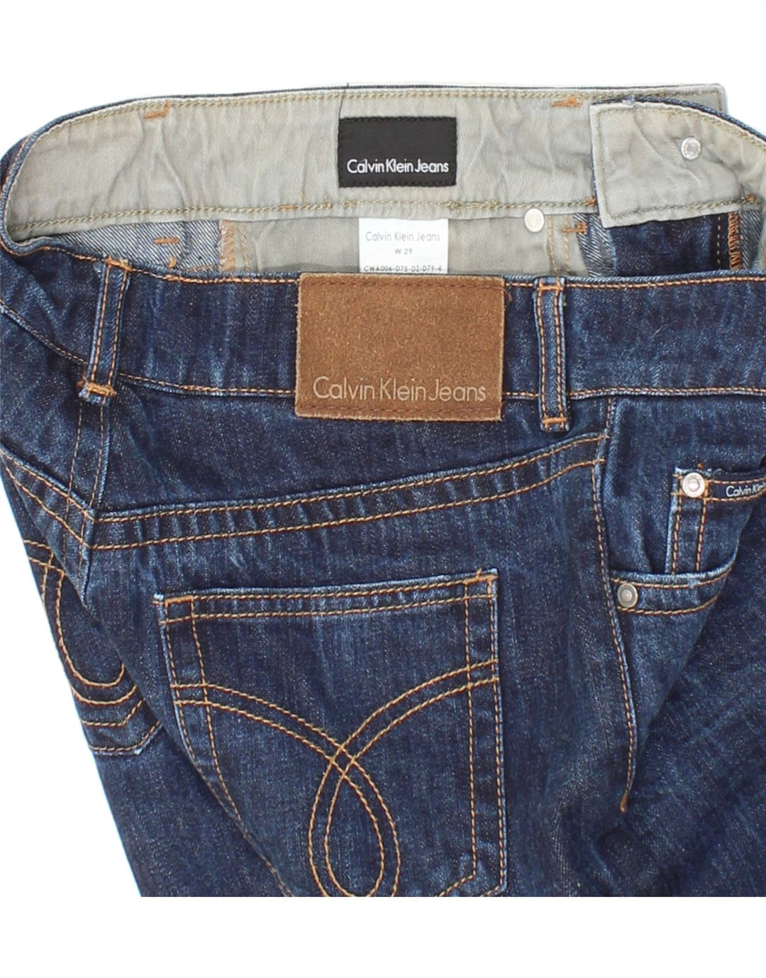 CALVIN KLEIN Womens Straight Jeans W29 L27  Blue Cotton Vintage Calvin Klein and Second-Hand Calvin Klein from Messina Hembry 
