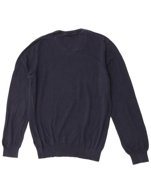 Maglione maglione con scollo a V da uomo Lacoste taglia 4 cotone medio blu navy