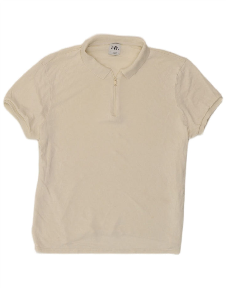Polo Zara da uomo di colore bianco medio