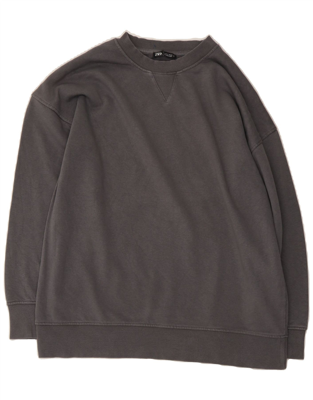 ZARA Mens Sweatshirt Jumper Small Grey Cotton Vintage Zara and Second-Hand Zara from Messina Hembry 
