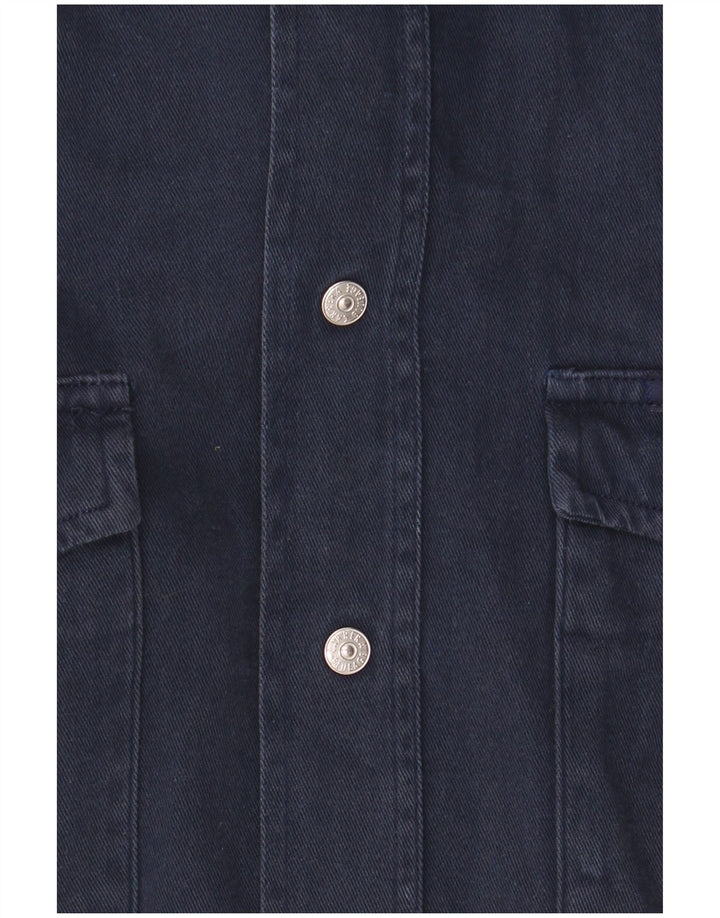 Camicia da uomo Carrera taglia 39/40 cotone medio blu navy