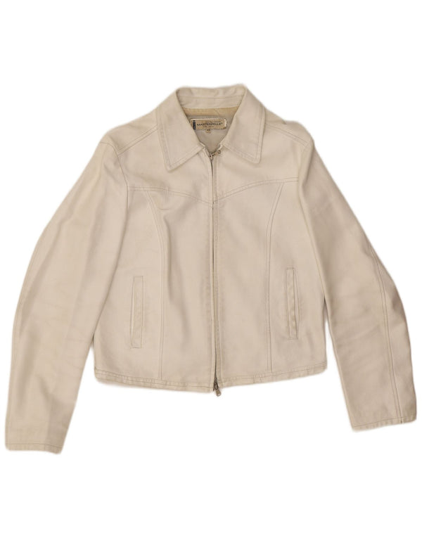 Giacca in pelle corta da donna Masterpelle IT 48 XL Pelle bianca
