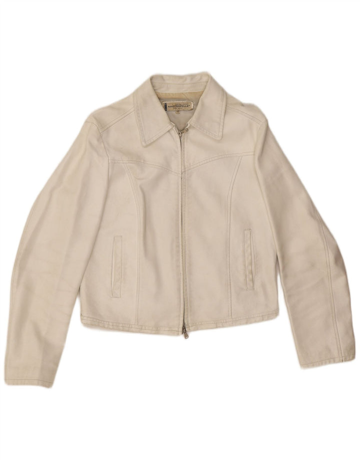 Giacca in pelle corta da donna Masterpelle IT 48 XL Pelle bianca
